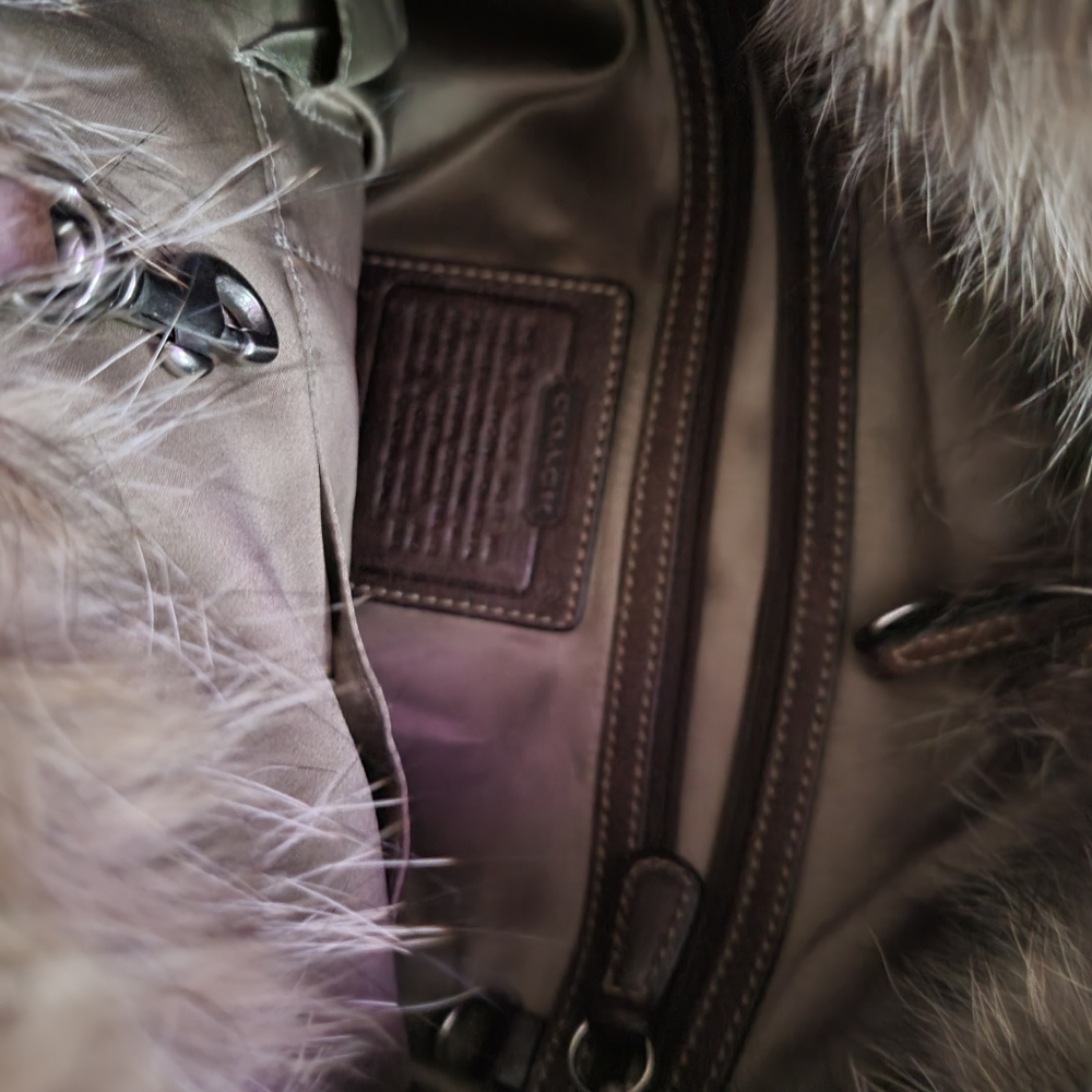 Coach fur leather vintage bag with wallet - Picture 3 of 5